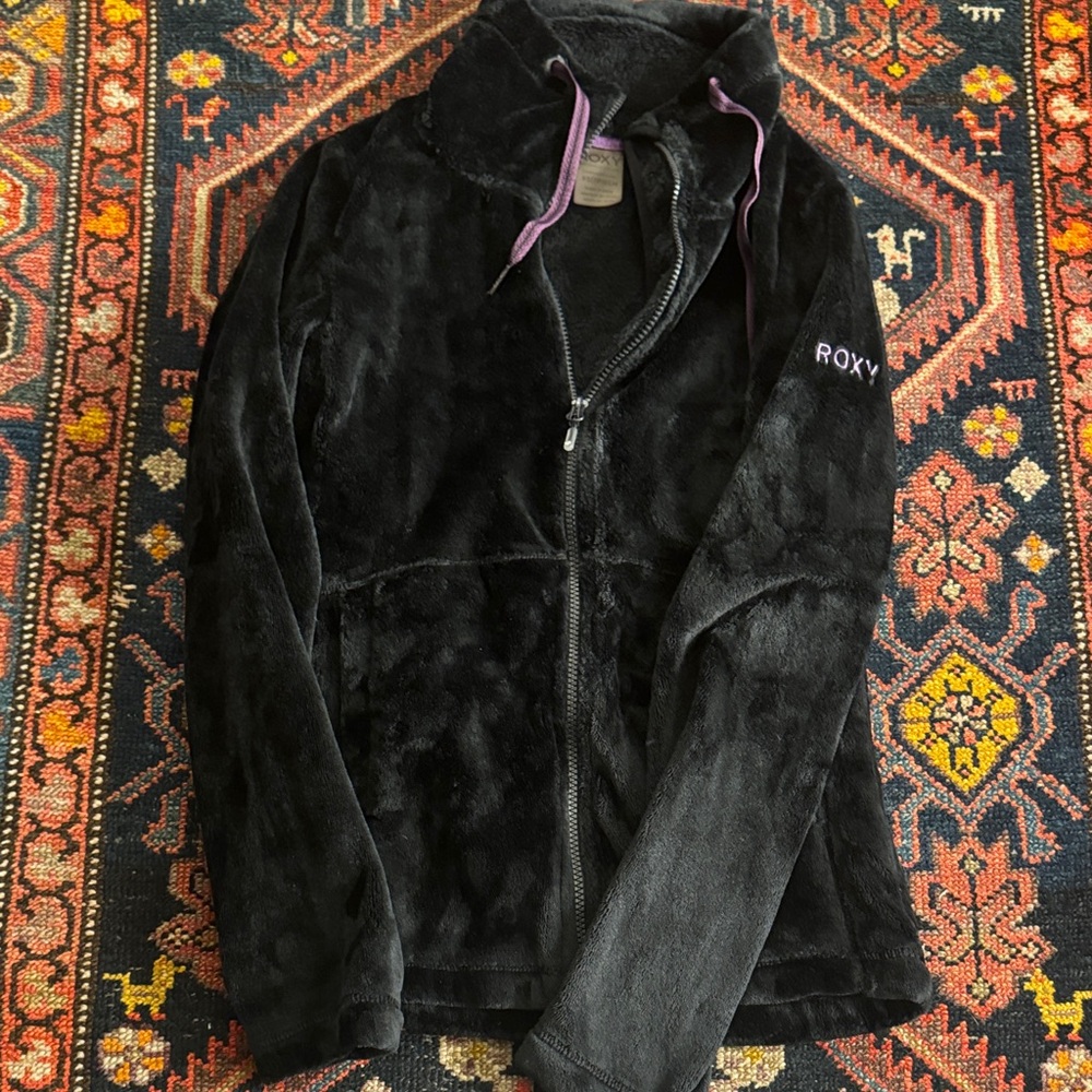 Roxy Black Jacket with Purple Trim